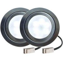 LIDESENMO 2-Pack DC 12V Kitchen Cooker Hood Light Bulb LED 1.5W with YL Male Connector for 60mm Range Hood Bulb Cabinet LED Light Closet Puck Lamp 20W Halogen Bulb Equivalent (White 6000K)