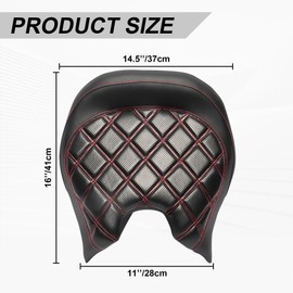 Driver Seat for the Can-Am Ryker 600 900 / Rally Edition (2019-2025), Sport (2022-2025) | Black Wide Comfort Rider Seat Replace #219401254 (Red String)