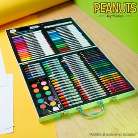 Peanuts Snoopy Kids Drawing Kit Art Supplies with Colored Pencils Crayons Oil Pastels Water Paint Felt Pens Paper Paint Brushes Art Kit Case Gifts