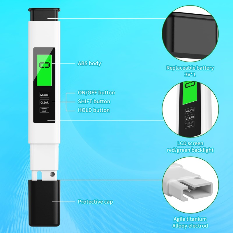 4-in-1 tds Meter Digital Water Tester - TDS/EC/Temperature（ °C /