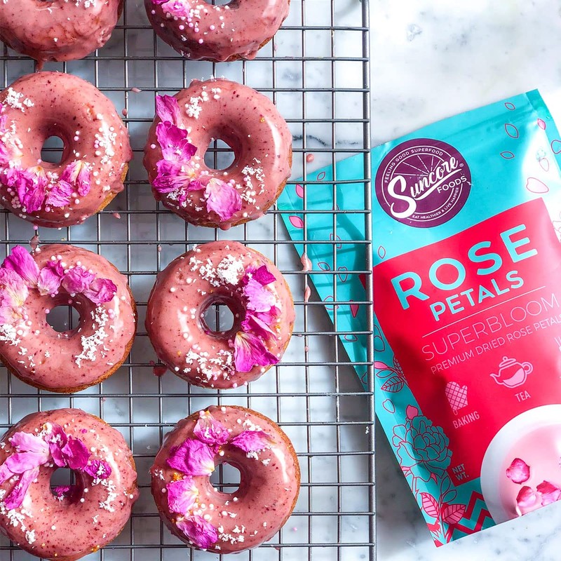 Suncore Foods Dried Rose Petals Bloom, Caffeine-Free Tea, Gluten-Free, Non-GMO,