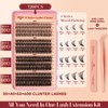 Higu clace Wimpern-Extensions,30D+40D+50D+60D Lash-Extension-Set, Wimpern-Extensions-Set-7-tage halt mit Applikator und Wimpernkleber