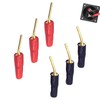 TVETE Banana Terminals, Speaker Terminals, Pins, Audio (6 Pieces), 0.08