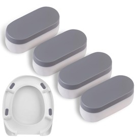 Universal Toilet Seat Bumpers, Suitable for Bidet Kits, 4 Pack Toilet Seat Spacers, Compatible with All Toilet Models, Equipped with Durable Adhesive