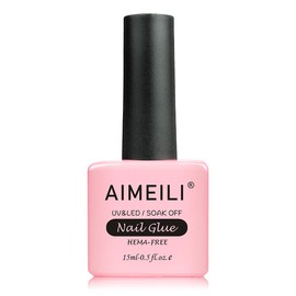 AIMEILI Nail Glue for Acrylic Tips Extra Strong Nail Bond Glue for Stick On Nails False Acrylic Tips Nail Glue UV LED Cure Needed