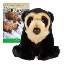 Wildlife Tree 12 Inch Plush Bear Stuffed Animal Learning Bundle with Level 2 Educational Book - A Comprehensive Toy and Book Set for Young Wildlife Explorers
