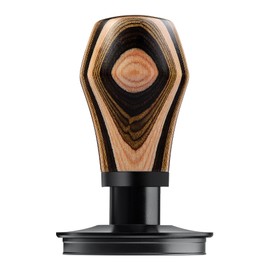 Normcore 53.3mm Coffee Tamper V4, Spring Loaded Tamper with Titanium PVD Coating Ripple Base, Espresso Tamper Fits 54mm Breville Sage Portafilters, Colorful Wood Handle