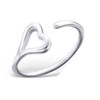 Love Heart Midi Ring 925 Sterling Silver