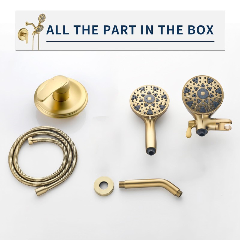 Shower Faucet Set Complete Shower Kit Dual Shower Head and