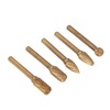 5Pcs Grinding Bit Head Rotary File Burr Double Cut Tool