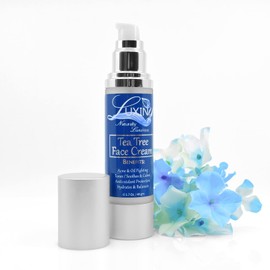 Luxiny Tea Tree Moisturizer Face Cream, Made in America, with Salicylic Acid & Aloe Vera, a Rich Hydrating Night Cream for Dry Skin & a Daily Mattifying Moisturizer for Acne & Oily Skin, 1.7 oz