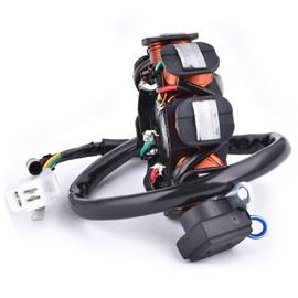 RUTU 8 Pole 5 Wire Coil,Magneto Stator Ignition Relay Coil - Replacement Part for 139QMB GY6 4-Stroke Engine,Compatible with 50cc, 60cc, 80cc, 100cc ATV, TaoTao Scooters, Coolsport, Sunl, NST Mopeds