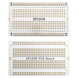 EPLZON Prototype Board Solderable Breadboard Double-Sided PCB Circuit Board for Welding Arduino, DIY Electronic Items (5 Pieces + 2 Pieces, White)