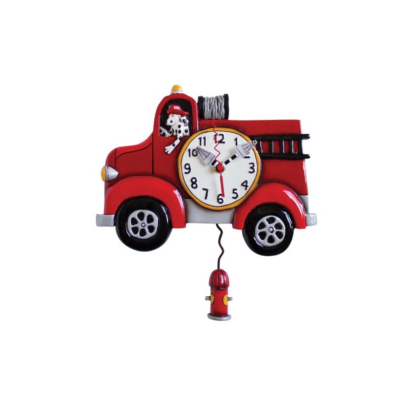 Allen Designs Big Red Firetruck Clock