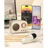 Portable Bluetooth Speaker with Microphone Set,Retro Bluetooth Speaker with Home