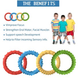 CATOR 4 Pack Elastic Stress Relief Bracelets, Sensory Stress Relief Toys for Kids, Soothing Toys for Autistic Children with Special Needs and Adults