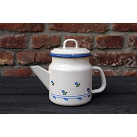 Münder Enamel Teapot 1 Litre Flowers