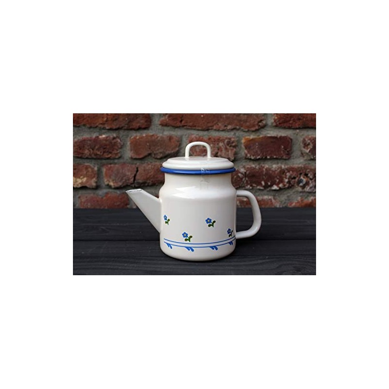 Münder Enamel Teapot 1 Litre Flowers