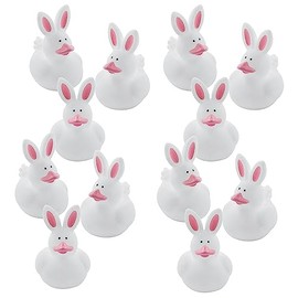 Fun Express Bulk 120 Pieces Bunny Rubber Ducks