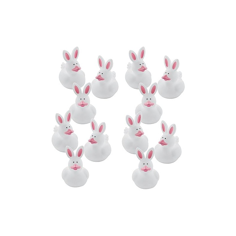 Fun Express Bulk 120 Pieces Bunny Rubber Ducks
