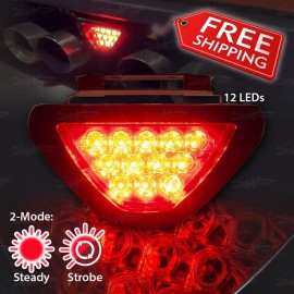 AutoXpress Motors Group UNIVERSAL Rear Tail Steady Strobe Flashing Safety Brake 12-LED Fog Lamp Light F1