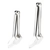 1 Piece Toothed Stainless Steel Spaghetti Tongs with Vacuum Handle,