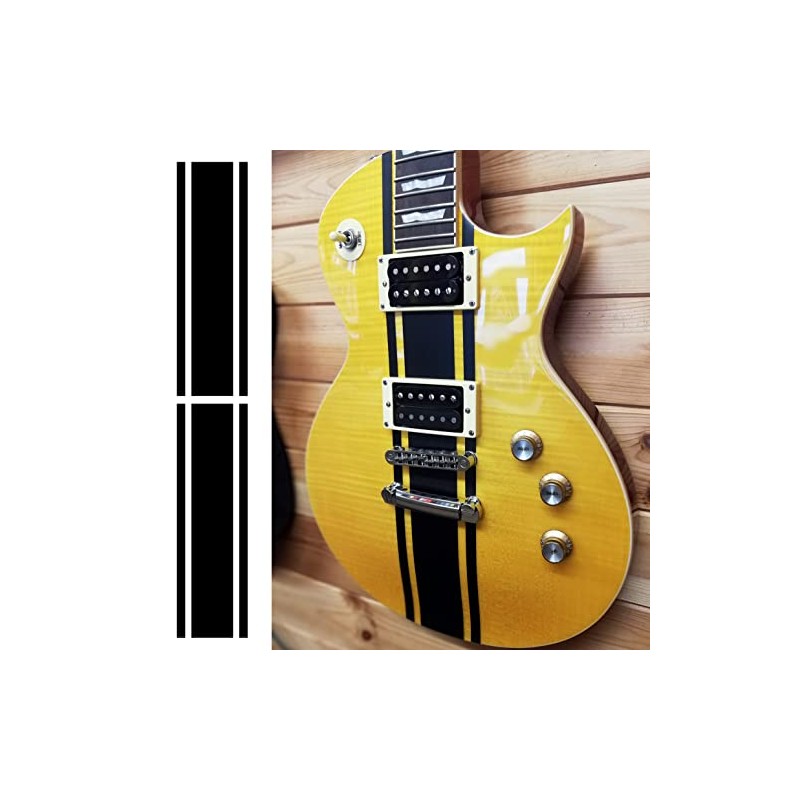 Wide Custom Racing Stripe Decal Stickers for Guitars & Basses.