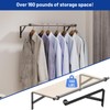 FCCRETA Clothes Rack Wall Mounted - 44'' Pipe Clothing Rack