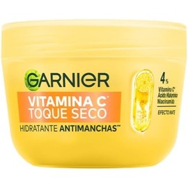 Garnier Crema Hidratante Facial Toque Seco Anti-manchas con Vitamina C, Ácido Hialurónico y Niacinamida. Hidrata la Piel 8hrs y Reduce Manchas.Textura Ligera Efecto Mate. ParaTodo Tipo de Piel, 85g.