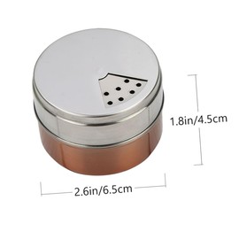 Generic 2Pcs Stainless Steel Spice Containers Kitchen Bottles for Salt Pepper and Sugar Random Color for Home BBQ and Camping Use
