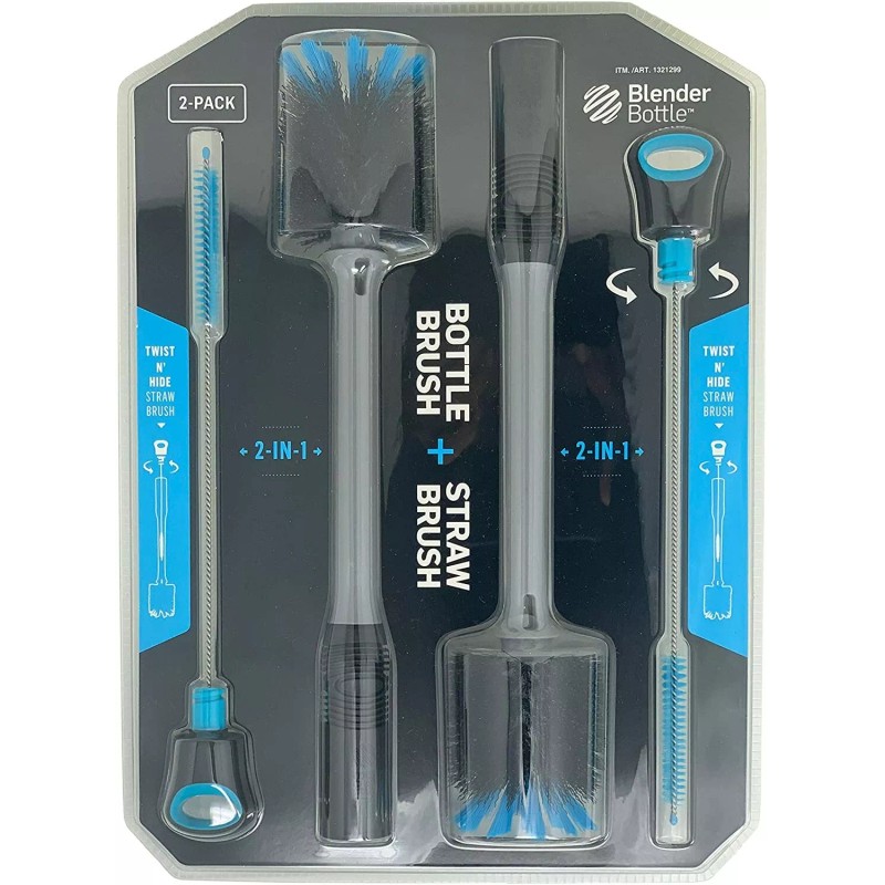 Blender Bottle, 4 Pc - Bottle and Straw Cleaning Brush