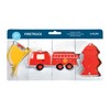 R&M International 5128 Fire Truck Engine, Helmet, and Hydrant Cookie