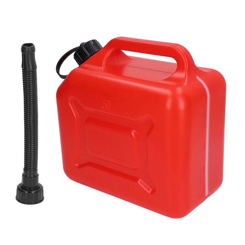 Gas Can 5L 1.3 Gallon ABS Leakage Free Red Portable