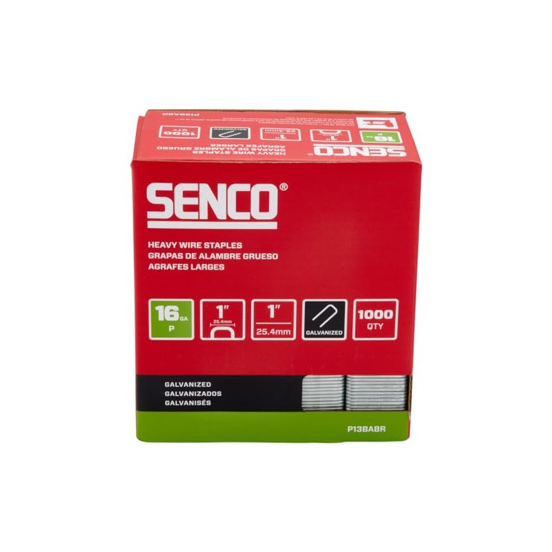 SENCO P13BABR 1" 16 Gauge 1" Crown Heavy Wire Staples,