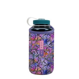Sok It Botl Sok Water Bottle Sleeve Insulated Neoprene Cover (Butterfly Galaxy, Fits 32oz Nalgene)