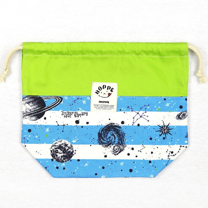 M Drawstring Bag, Made in Japan, Handmade for Kindergarten Commute