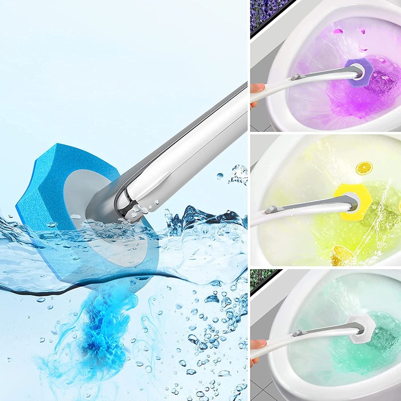 32PCS Disposable Toilet Brush Heads Only Compatible with BOOMJOY Disposable