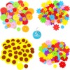 Carykon Craft Felt Flowers, Assorted Colours, 240 Pieces