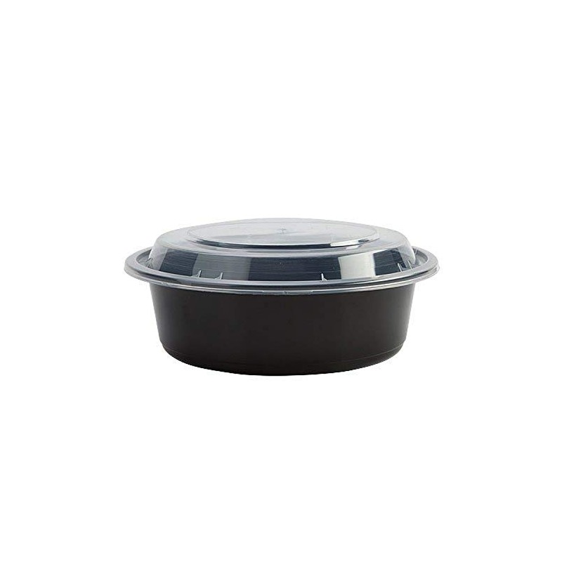 Premium Deep Round Black Containers - 9" (Pack of 3)