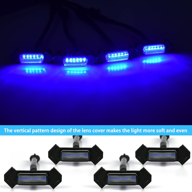Boigoo Blue LED Front Grill Lights for Tacoma TRD Pro