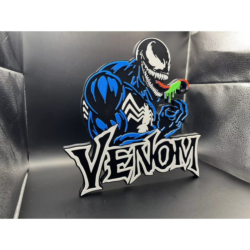 Venom Logo Sign Display | 3D Wall Desk Shelf Art