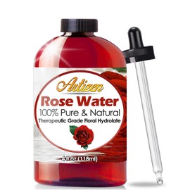 Artizen 100% Pure Rose Water (HUGE 4 OUNCE BOTTLE) Natural Moroccan Rosewater - Beautiful Fresh Fragrance - Perfect Facial & Skin Toner & Moisturizer