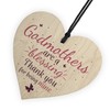 RED OCEAN Godmothers Blessing Wooden Heart Plaque Sign Mothers Day