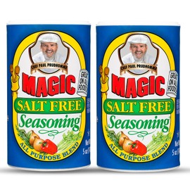 Chef Paul Magic Seasonings Blends Salt Free Seasoning | No Salt Seasoning | Ideal for Meat, Seafood, Vegetables & More | Gluten Free & No MSG | 5 oz (Pack of 2)