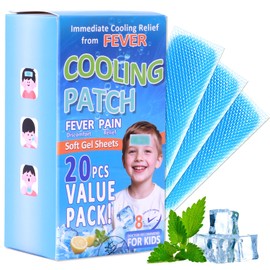 Parches de gel de refrigeración para fiebre, refresca las estropas de la frente alivian el dolor de cabeza, dolor de muelas, somnolencia, refrigeración del teléfono celular