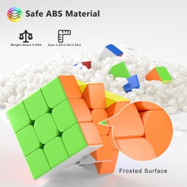 Vdealen Big Size 3x3x3 Stickerless Speed Cube, 3.54inch Smooth Magic Cube for Educational Cube Teaching, Large Puzzle Cube Birthday Party for Kids Teens Adults