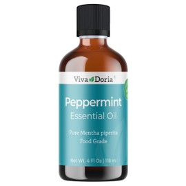 Viva Doria Peppermint Essential Oil, 100% Pure, Natural, Northwest Peppermint Essential Oil, Undiluted, for Aromatherapy | Food Grade, 118 mL (4 Fluid Ounce)