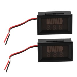 Gadpiparty 2pcs Digital Battery Voltage Meter 12 72V Battery Capacity Gauge Tool Voltage Measuring Tool for Car and Household Batteries Battery Tester with Display