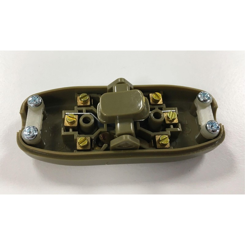 Lyvia 6AMP IN LINE ROCKER/TORPEDO SWITCH TABLE LIGHT LAMP GOLD