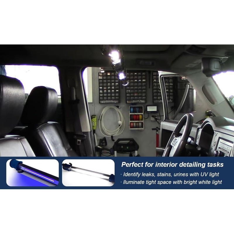 NextLED NT-2220LF-UV LED Underhood Work Light, 2000 Lumen, 8000mAh Rechargeable